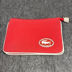 Lacoste Red Toiletry Bag Durable and Vibrant